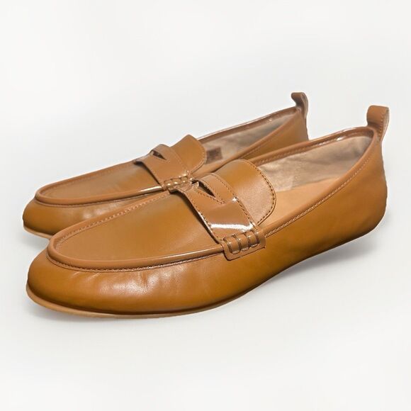 FitFlop Lena Slip On Penny Loafers Flat Shoes Tan Beige Women's SIZE 8‎ - Picture 1 of 9